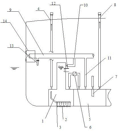 Sea chest device suitable for arctic navigation vessel