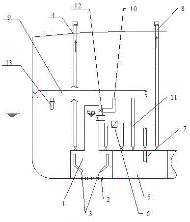 Sea chest device suitable for arctic navigation vessel