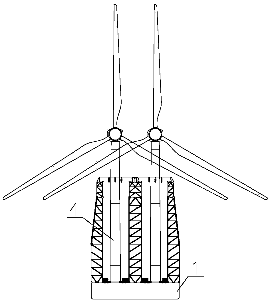 Offshore wind power complete machine installation method