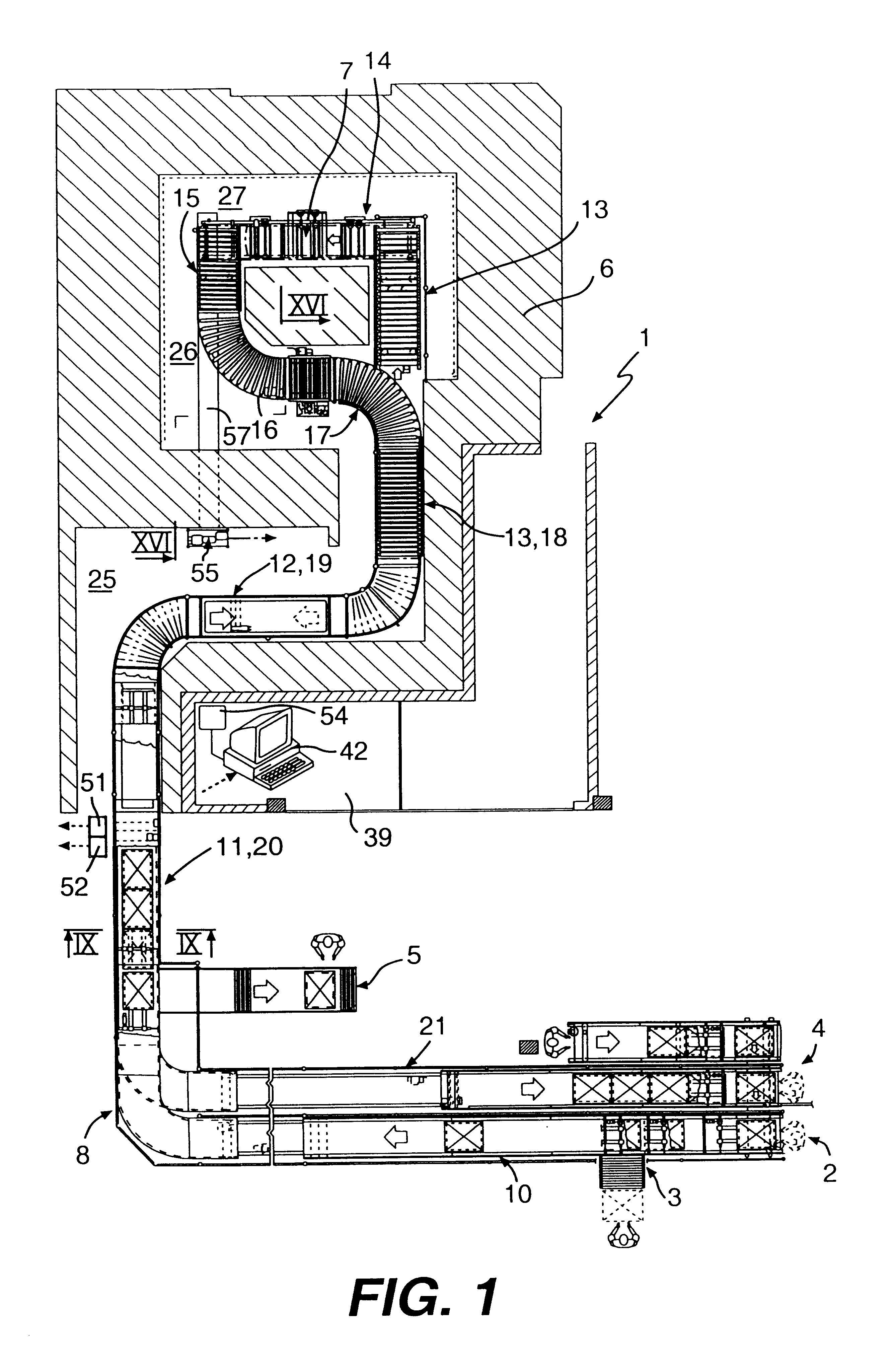 System for sterilizing medicinal products by beta-radiation processing