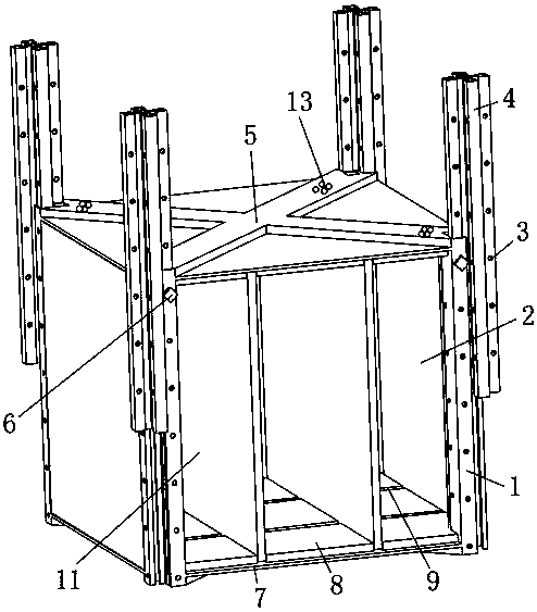 Environment-friendly aluminum alloy tobacco storage rack easy to disassemble and assemble