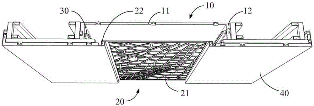 Hollow light-transmitting finish structure and its installation method