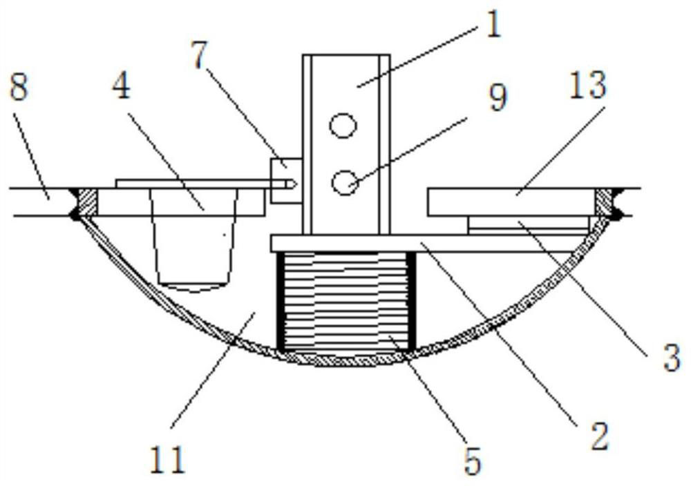 A marine temporary railing column and its installation and use method