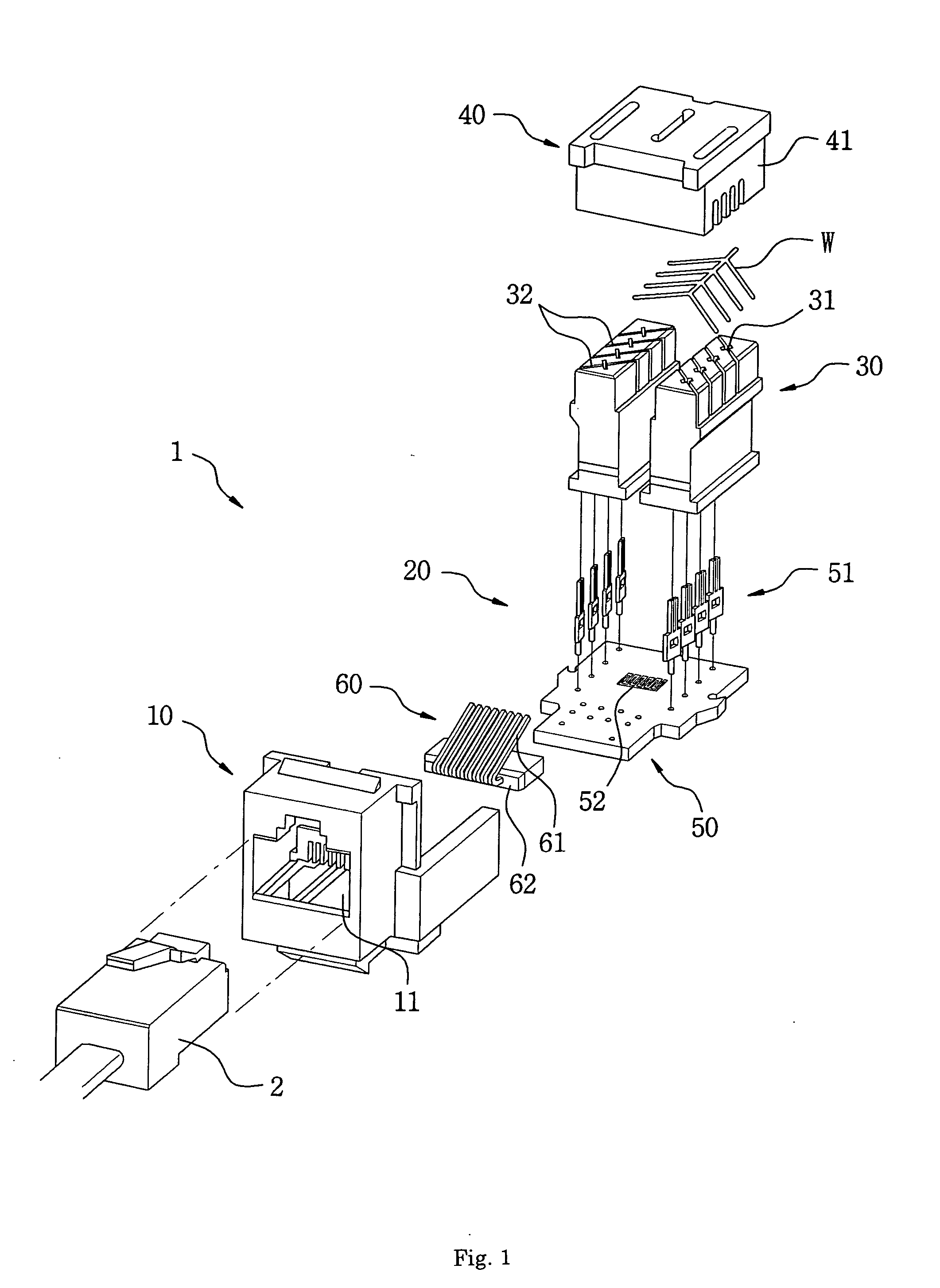 Crosstalk canceling pattern for high-speed communications and modular jack having the same