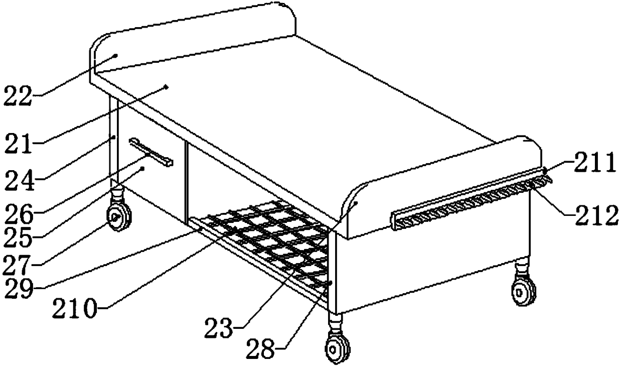 Hospital concealed type accompanying bed