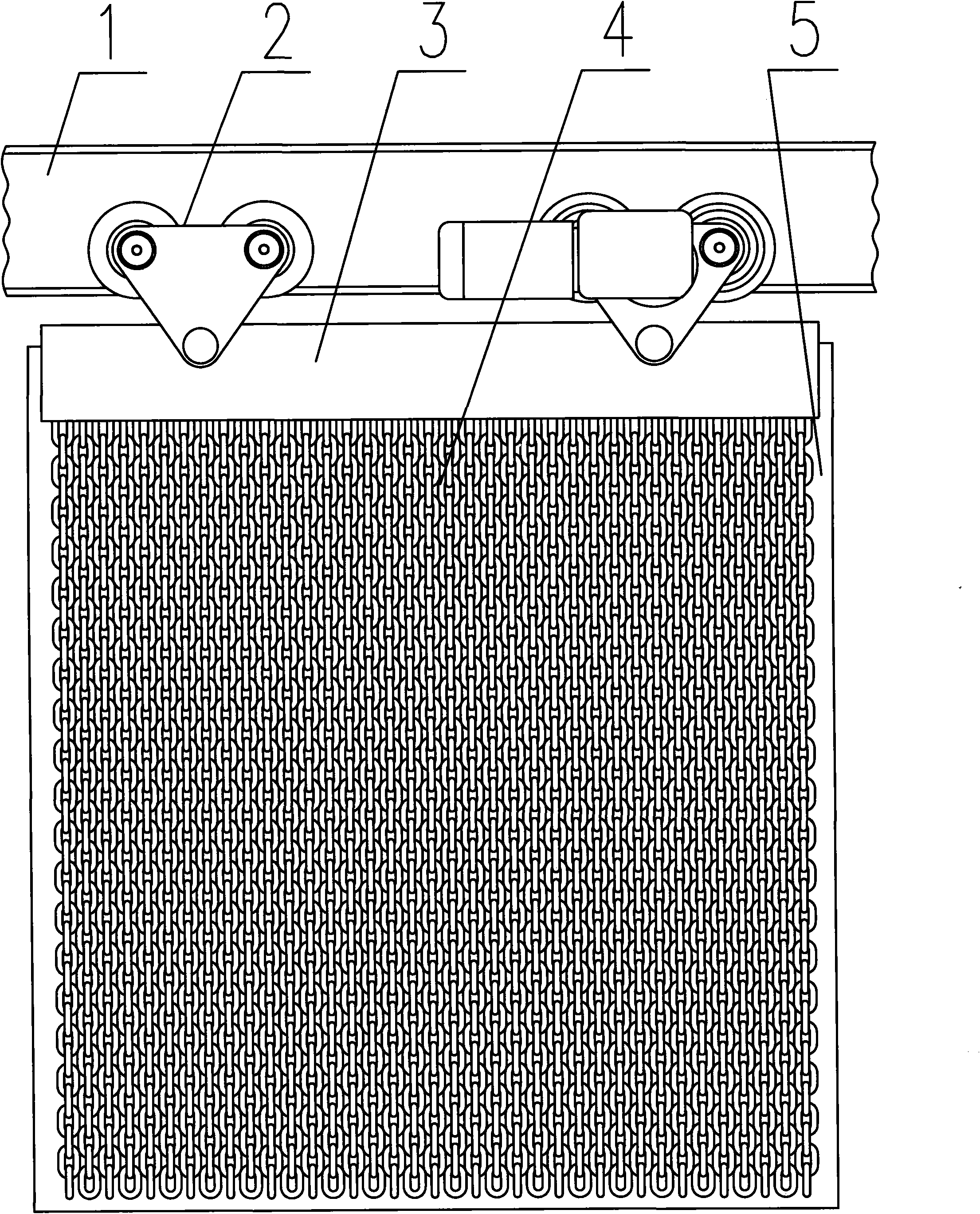 Protective sliding door used for steel slag treatment