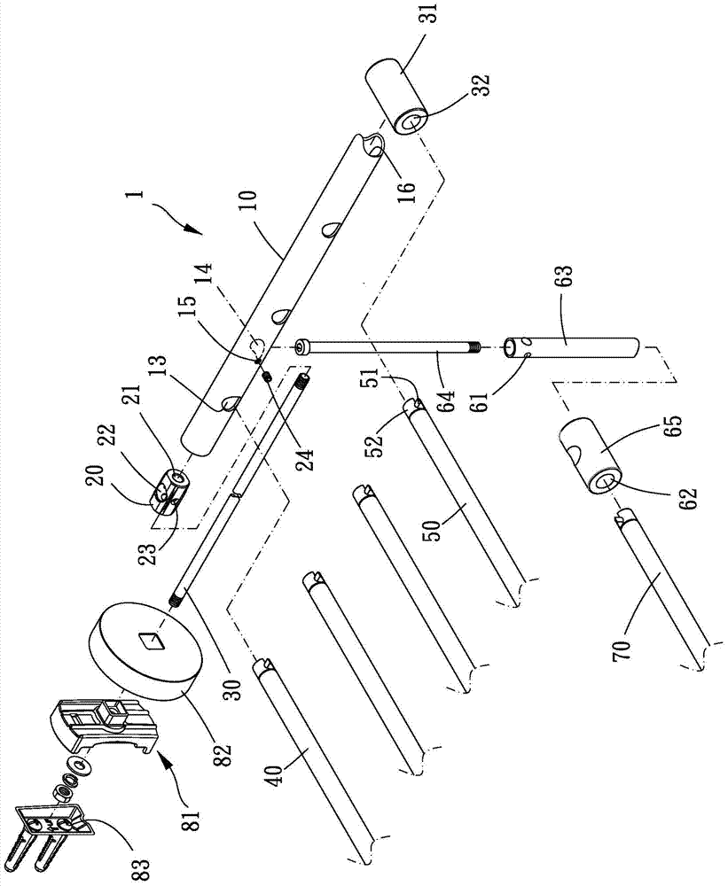 Bathroom placing rack assembling mechanism and bathroom placing rack with same