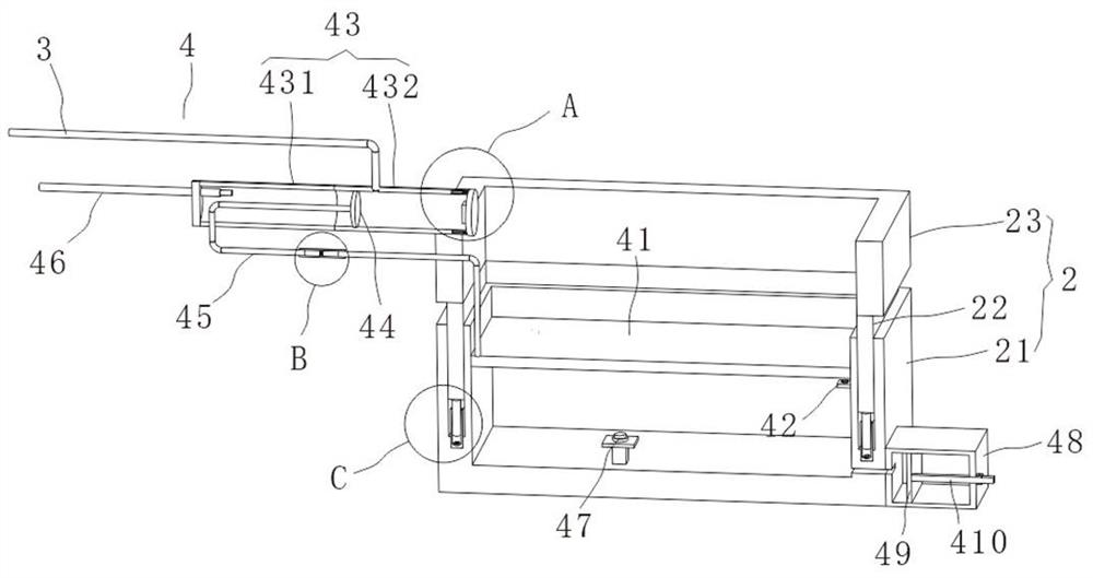 A water distribution system with automatic identification function