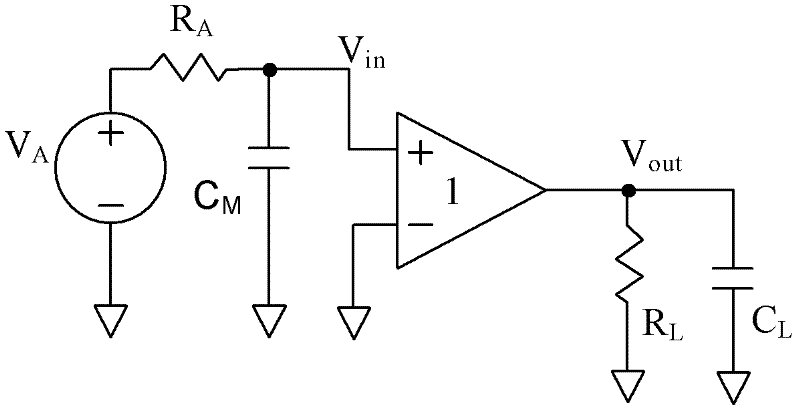 Method for raising frequency characteristic of common source operational amplifier