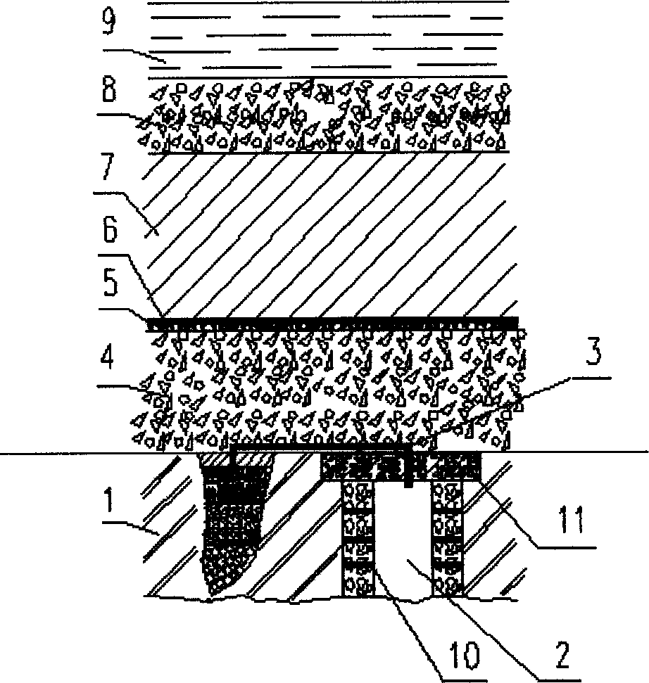 Horizontal leakage preventing structure for red mud dump in karst terrain