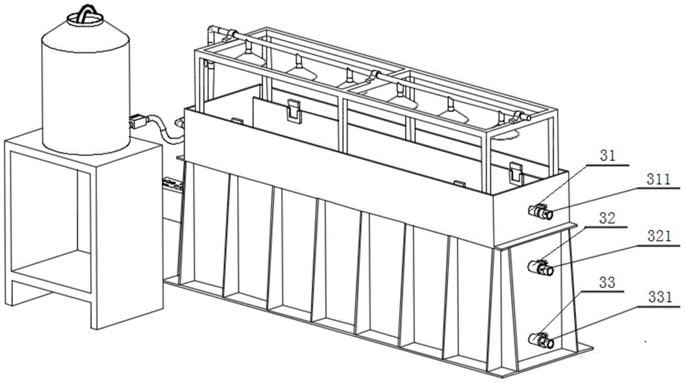 Ecological grassed swale simulation experiment device and experiment operating method thereof