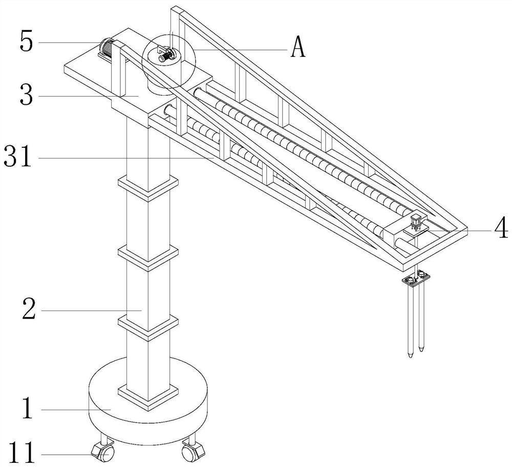 Sliding type grain sampler and sliding rail structure thereof