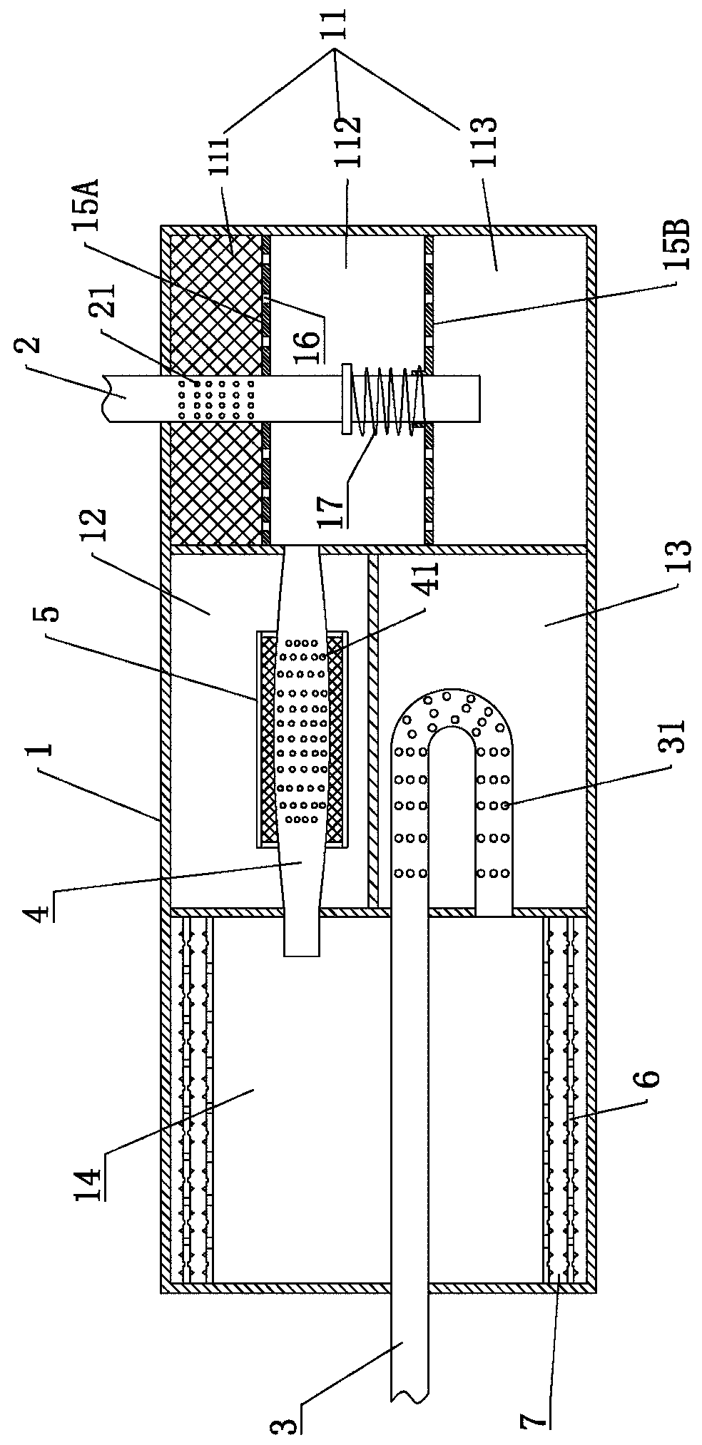 Efficient noise reduction exhaust pipe