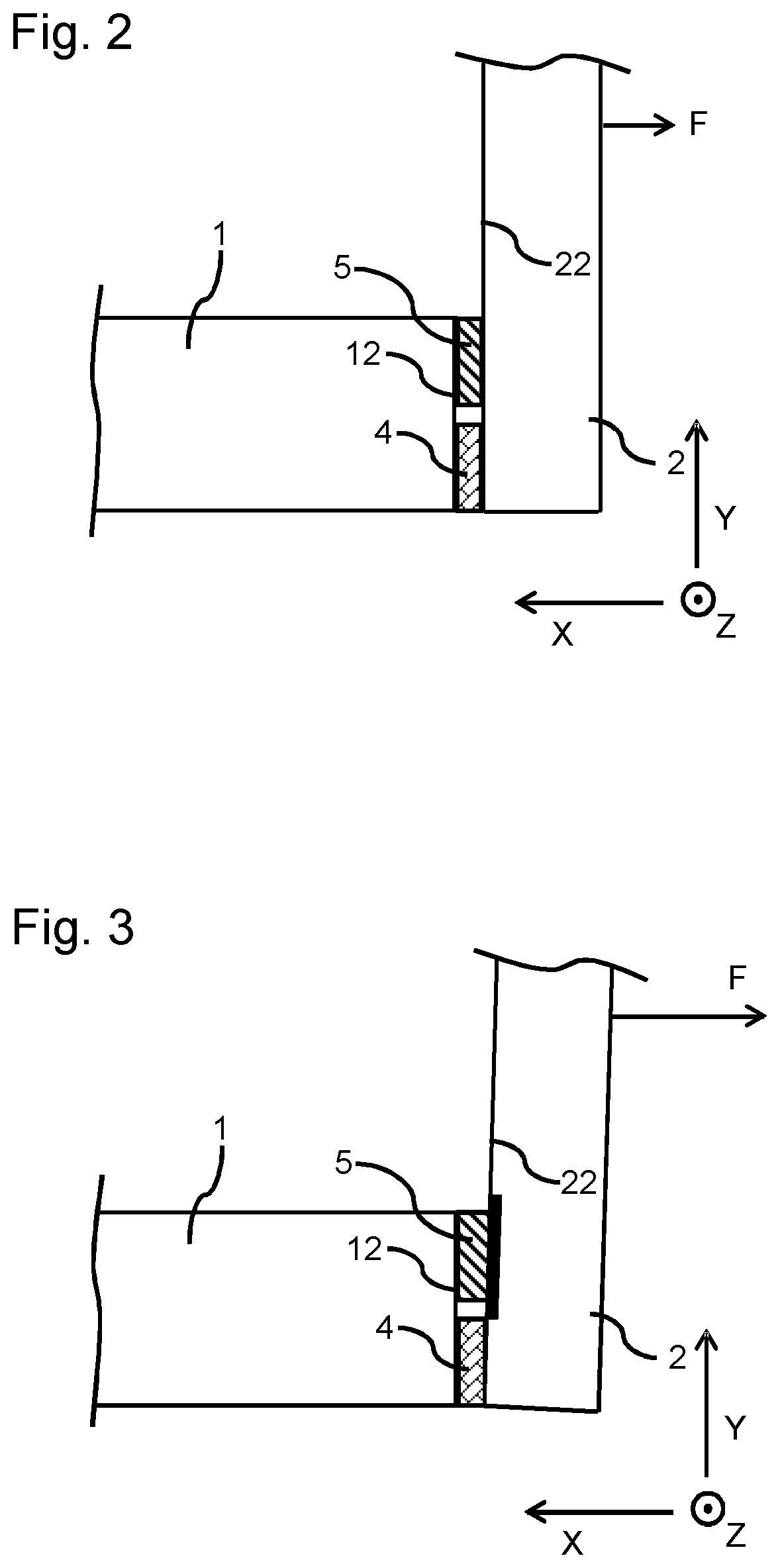 Assembly of a first and second panel