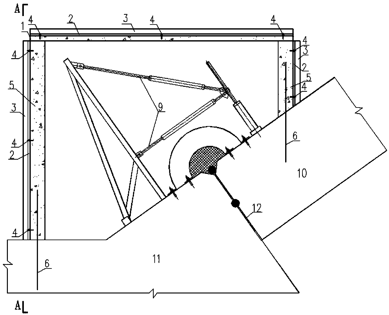 Protection method and device for protecting three-way joint meters of concrete-faced rockfill dams