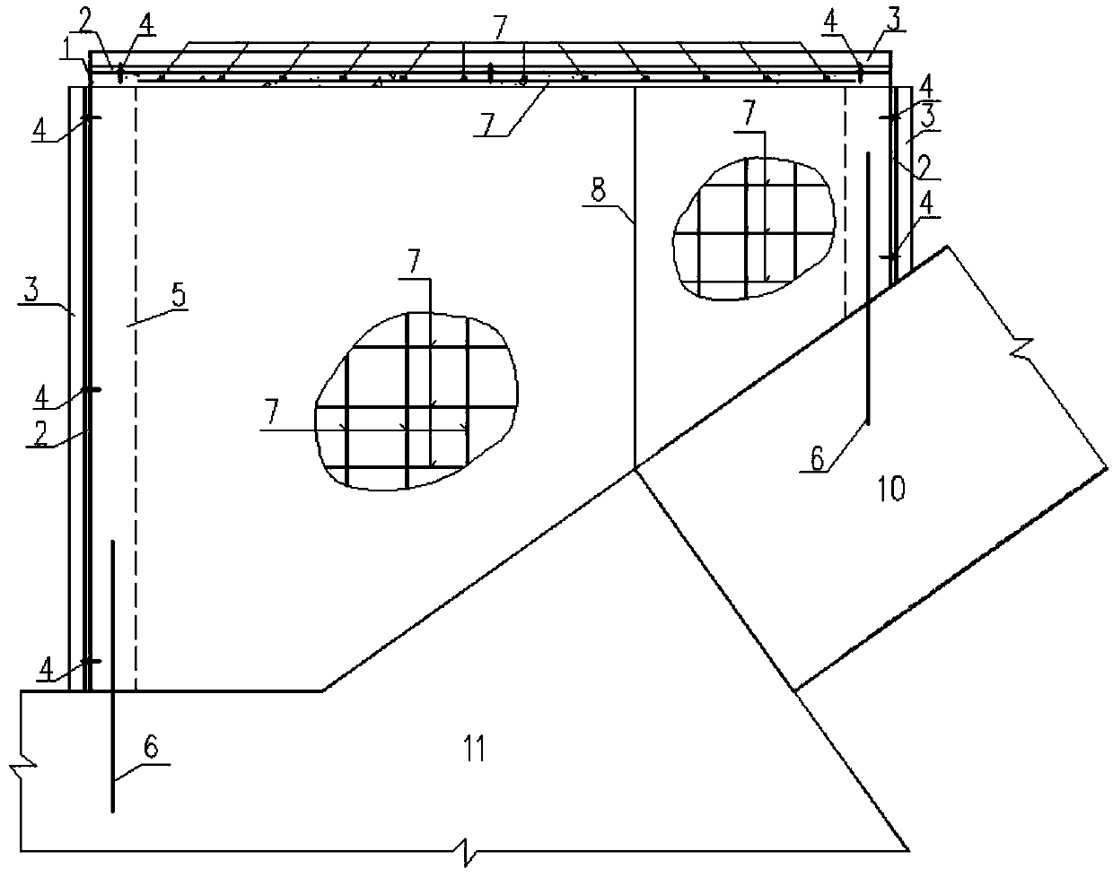 Protection method and device for protecting three-way joint meters of concrete-faced rockfill dams