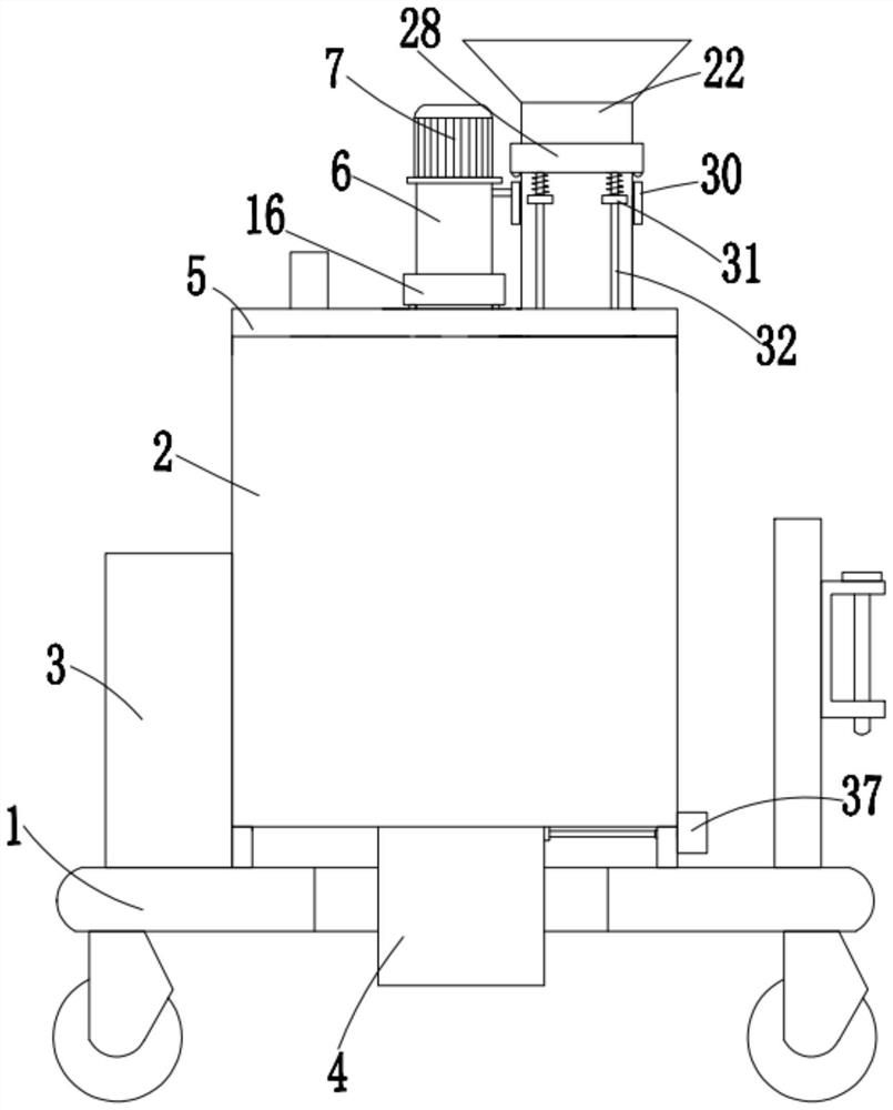 Mixing device for preparing composite passivator applied to heavy-metal-contaminated soil and using method thereof