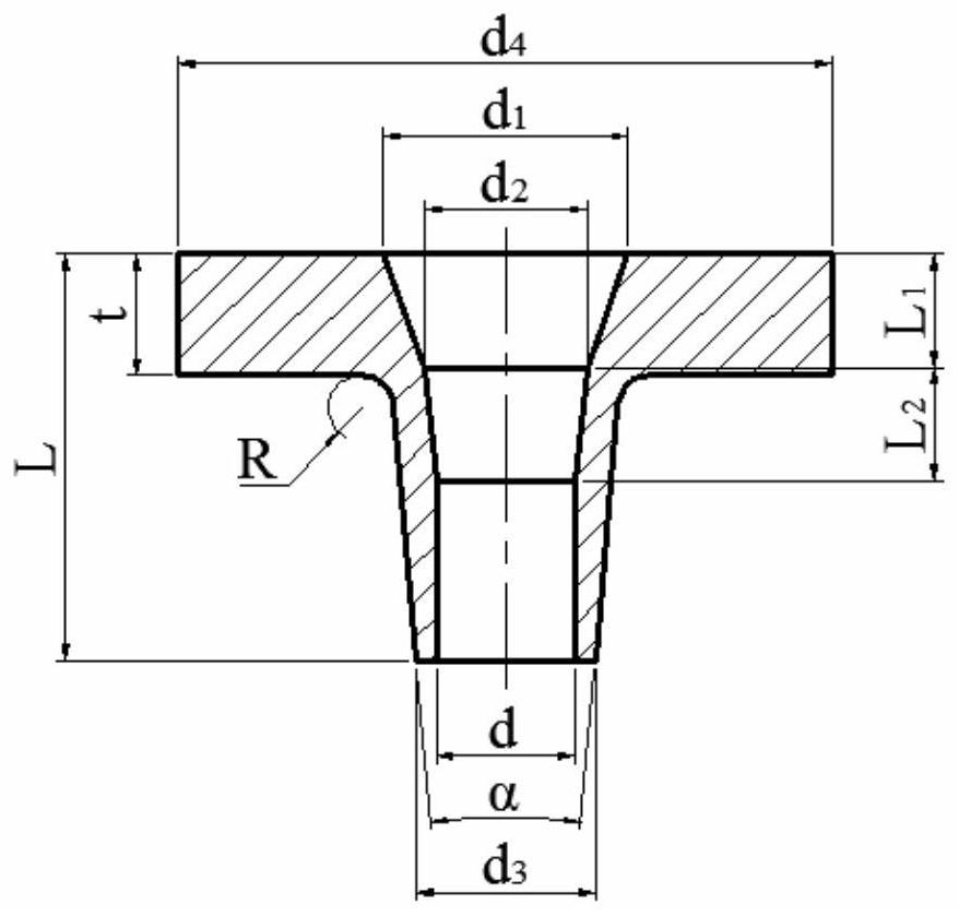 Integral punching and extrusion compound forming die and forming method of tapered nozzle bushing plate