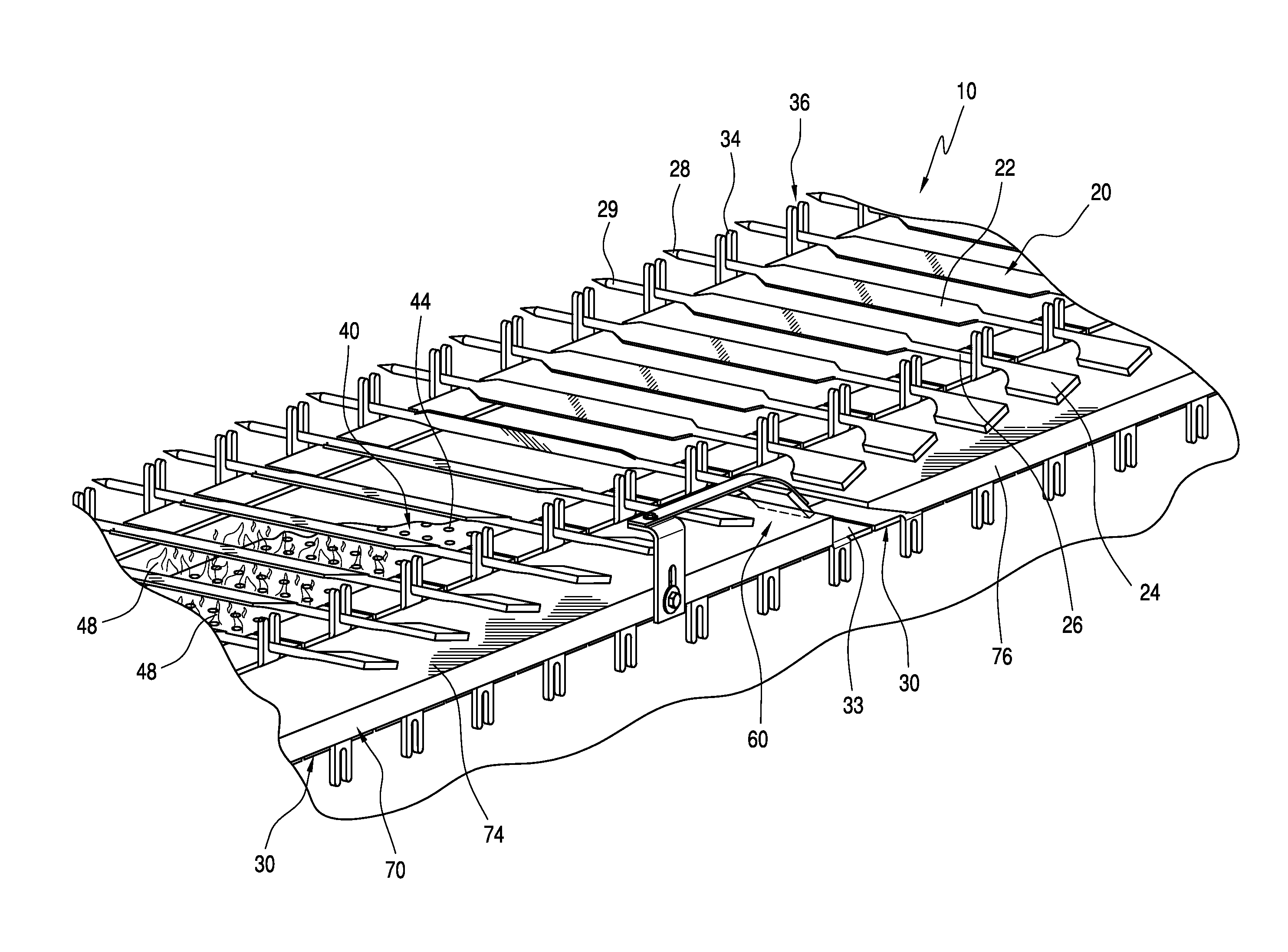 Automatic grill, in particular an automatic grill for evenly cooking food