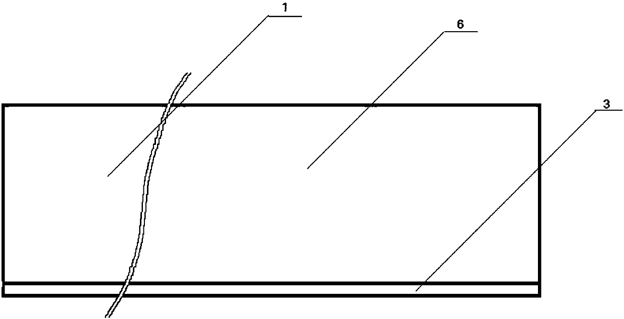 Hollow plane inner wall plate with small semicircle protrusion and formed by pressing of stone powder