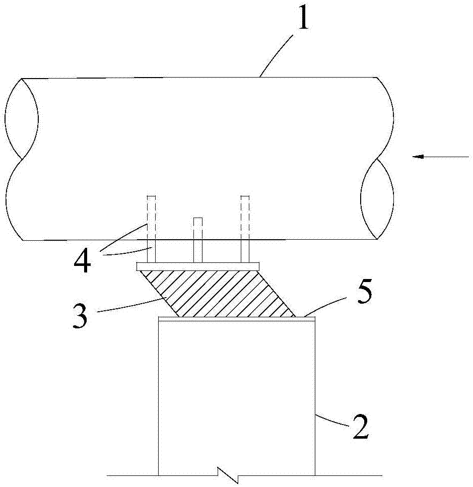 Beam bridge with ultrahigh pier concrete filled steel tube continuous beam anti-seismic structure system