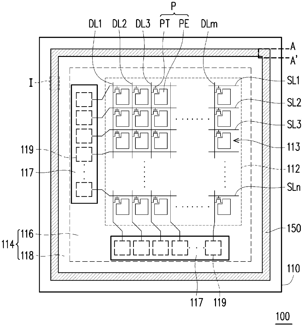 Display panel and mother board thereof