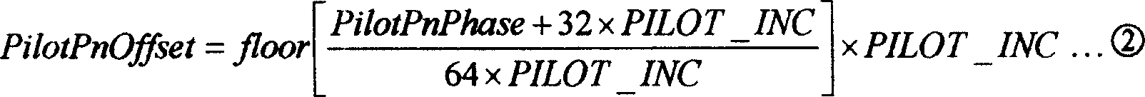 A method for identifying pilot frequency PN sequence offset value