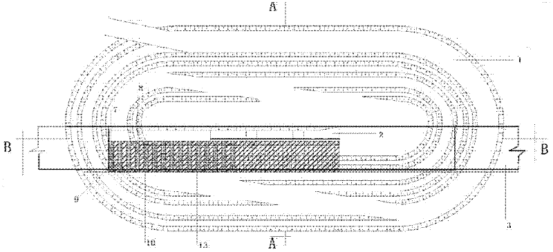 Constructing method for mining embedded artificial boundary ore pillar from open-pit to underground mine