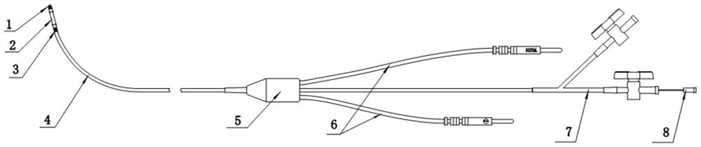 Multifunctional temporary pace-making electrode catheter