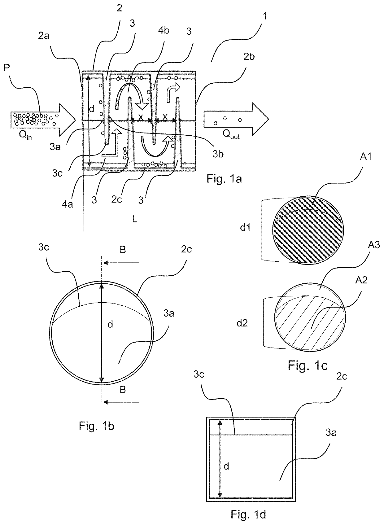 Device for collecting particles in an exhaled air flow