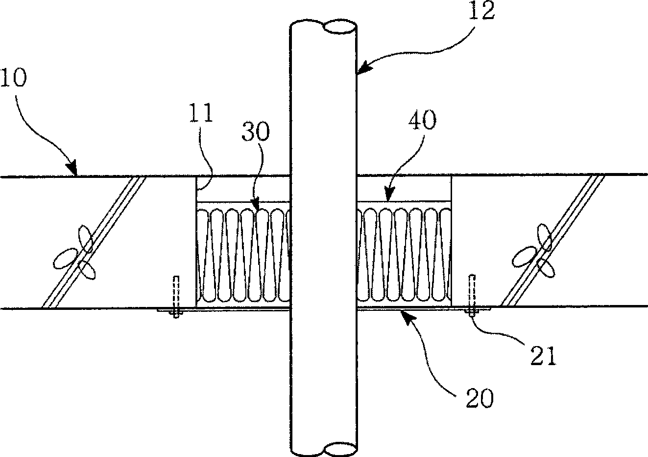 Filling materials for fire-proof system and its production method