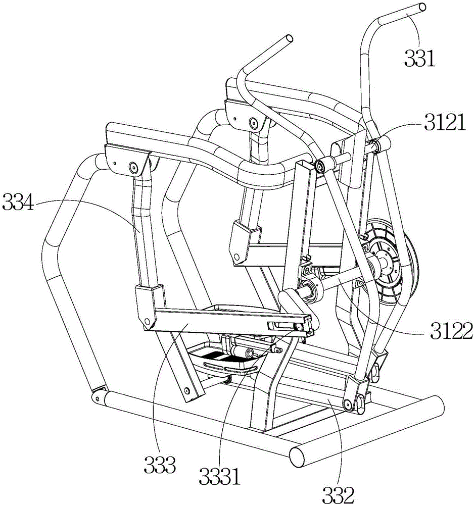 Gait simulation fitness equipment