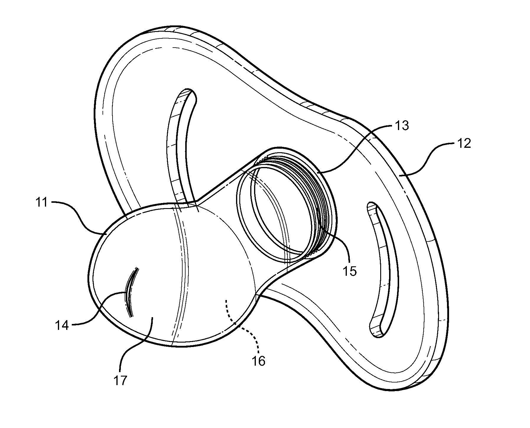 Liquid Fillable and Liquid Communicating Pacifier