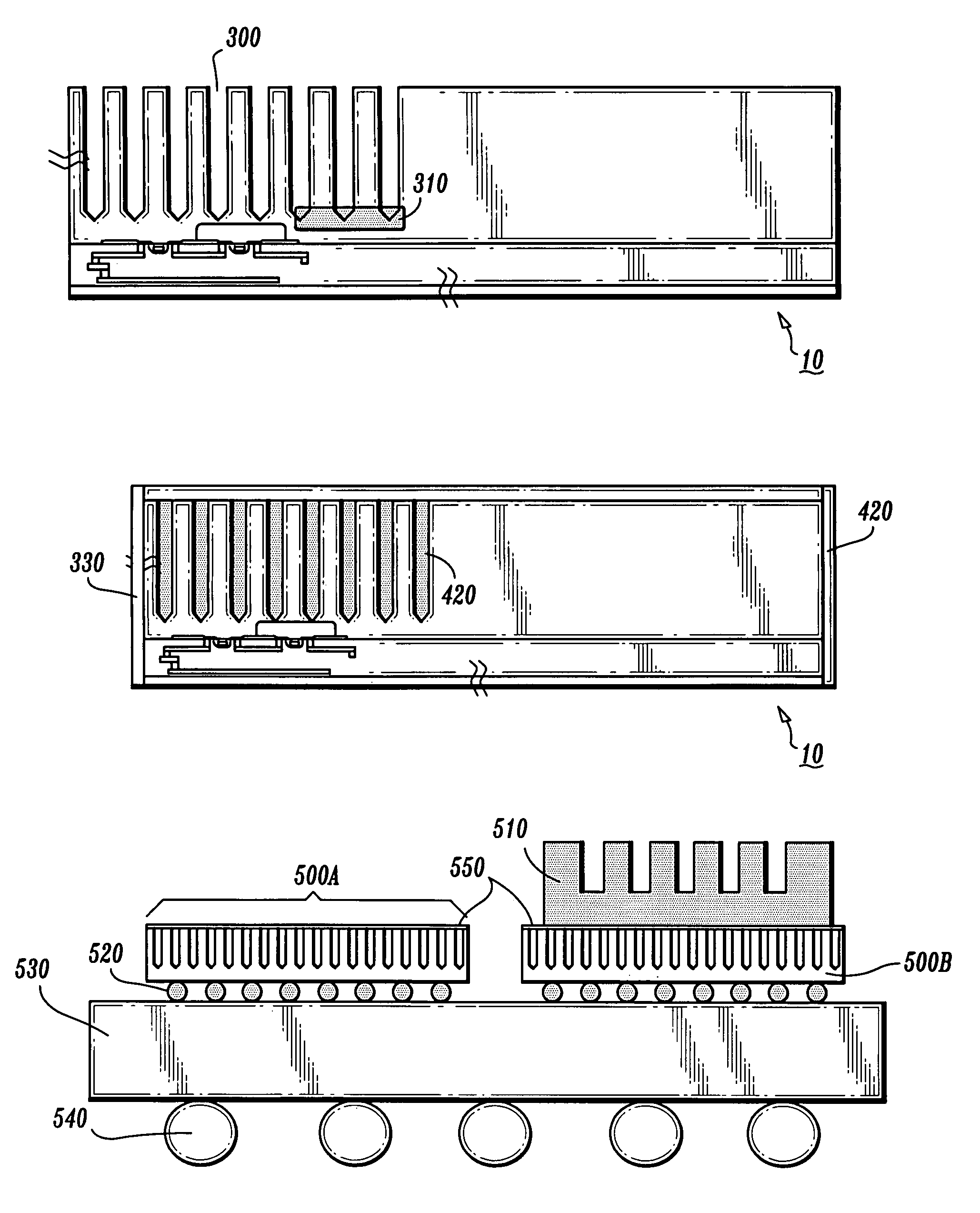 Cooling system for a semiconductor device and method of fabricating same