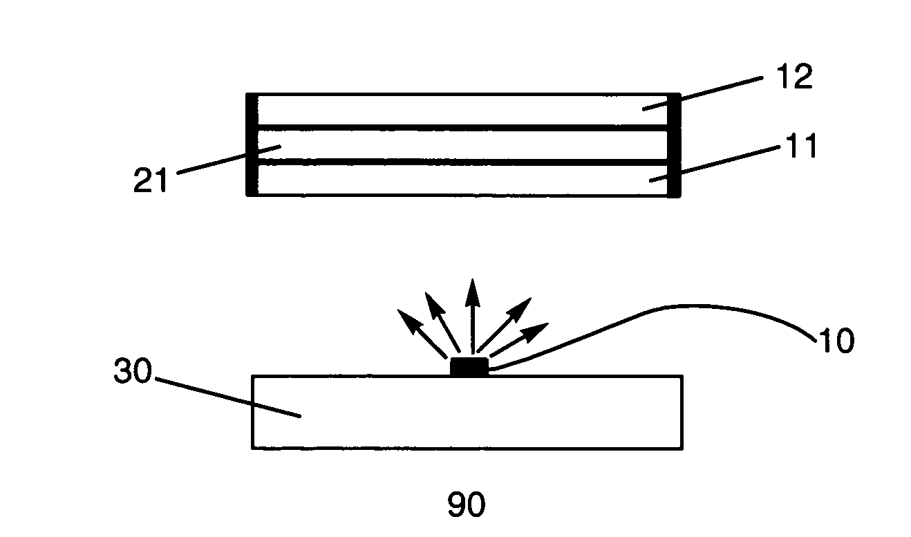 Lighting device having illumination, backlighting and display applications