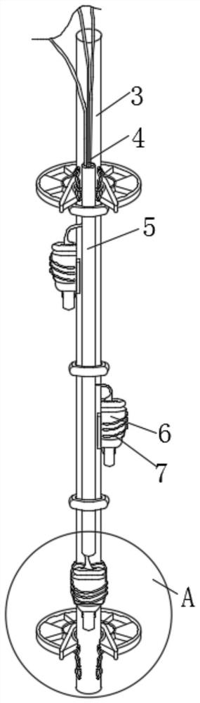 Temperature control system of mass concrete temperature measuring line