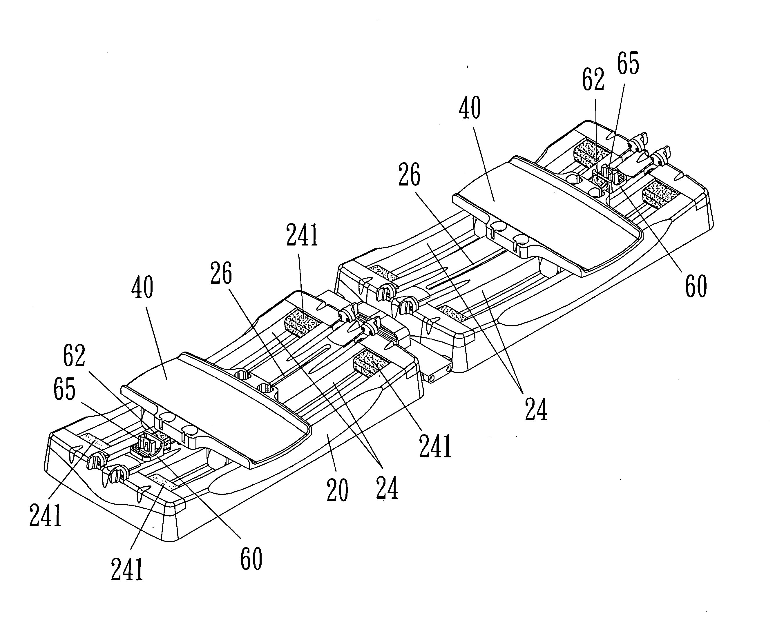 Structural improvement for stretching exercise apparatus