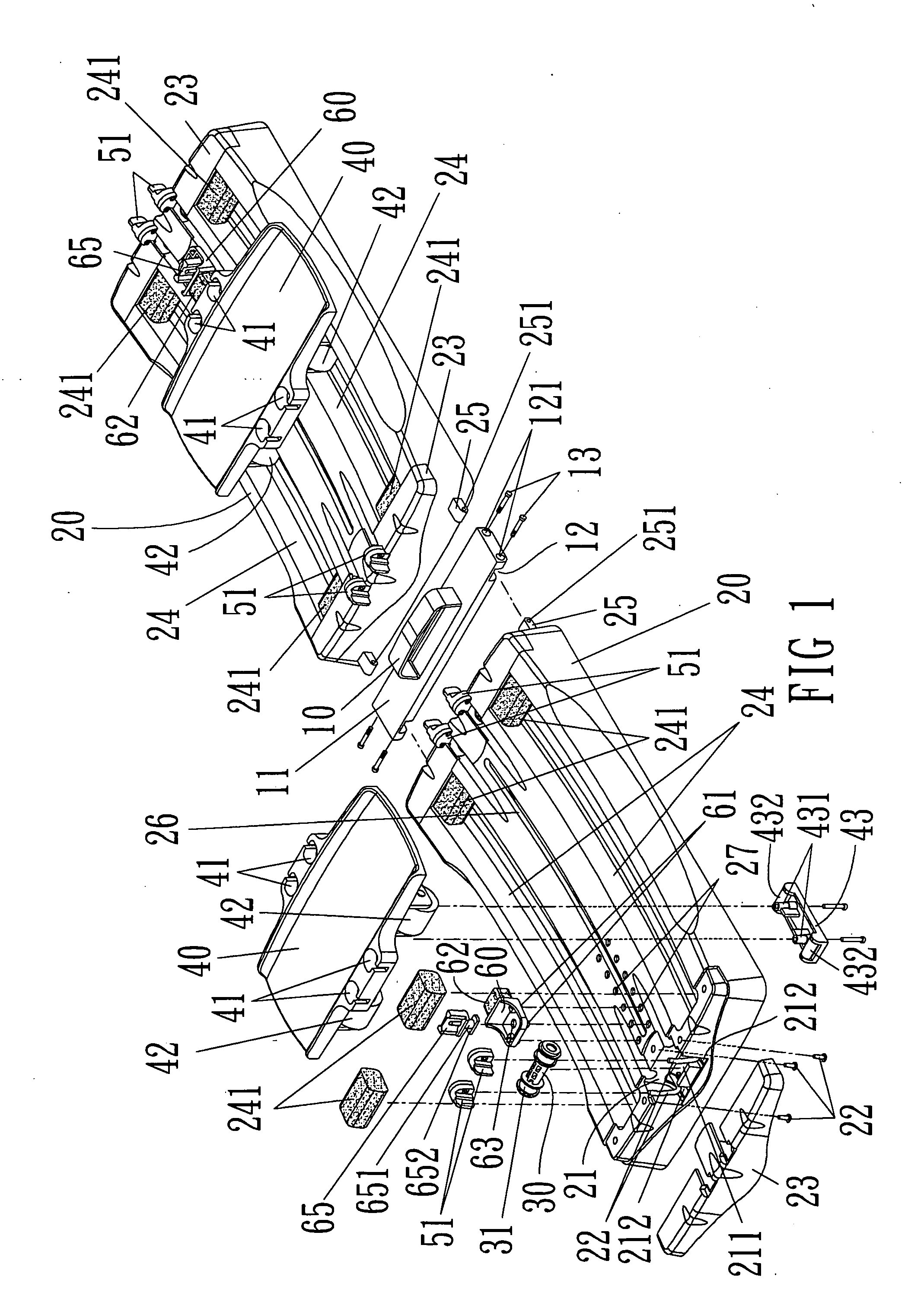 Structural improvement for stretching exercise apparatus