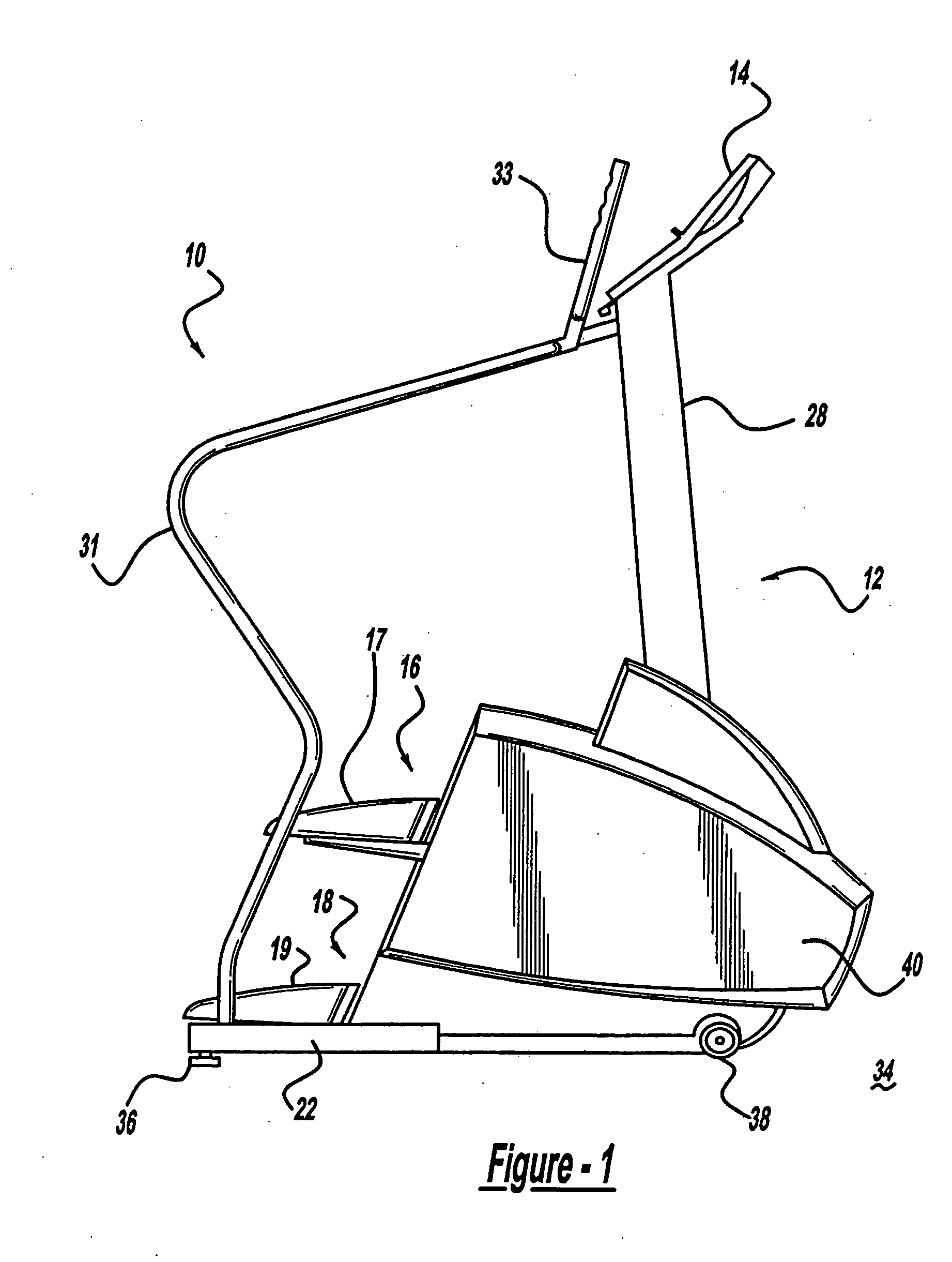 Stairclimber apparatus pedal mechanism