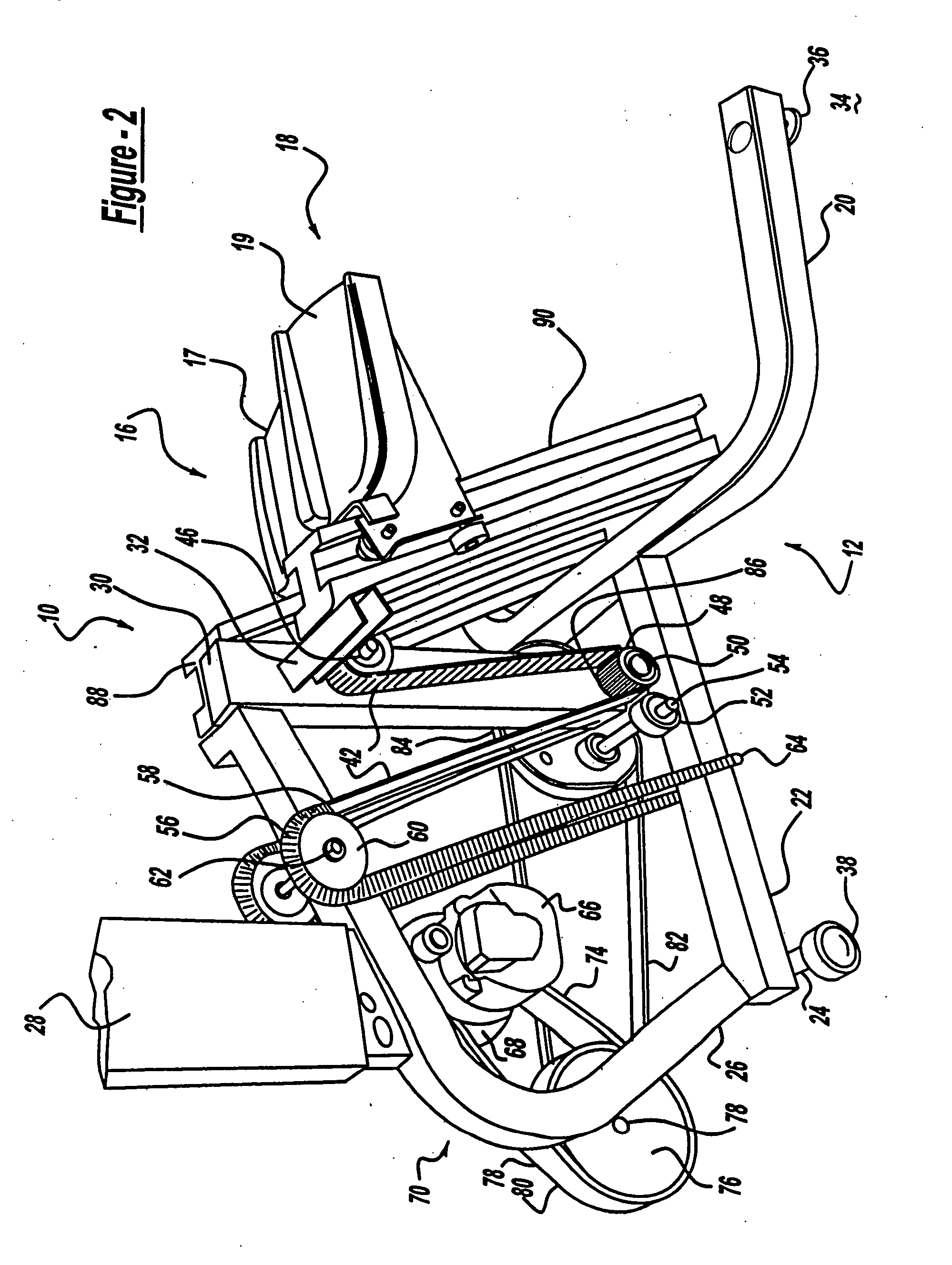 Stairclimber apparatus pedal mechanism