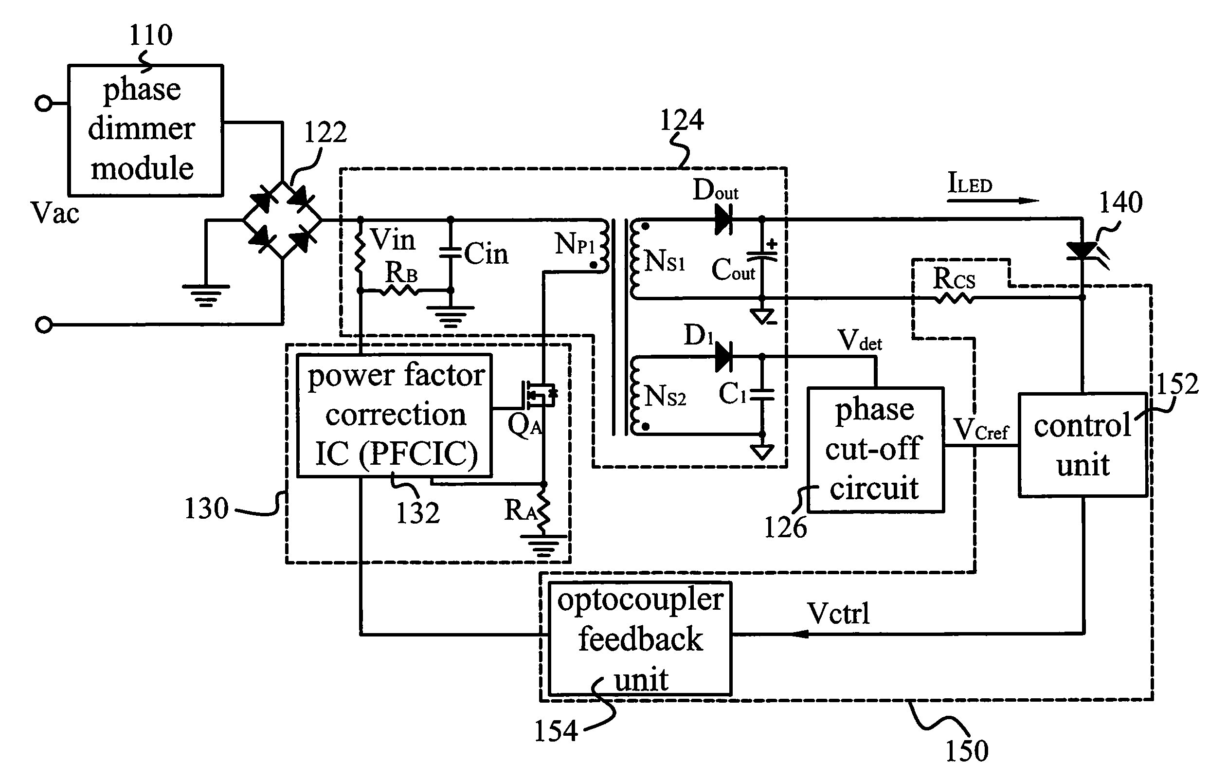 Dimmable LED device with low ripple current and driving circuit thereof