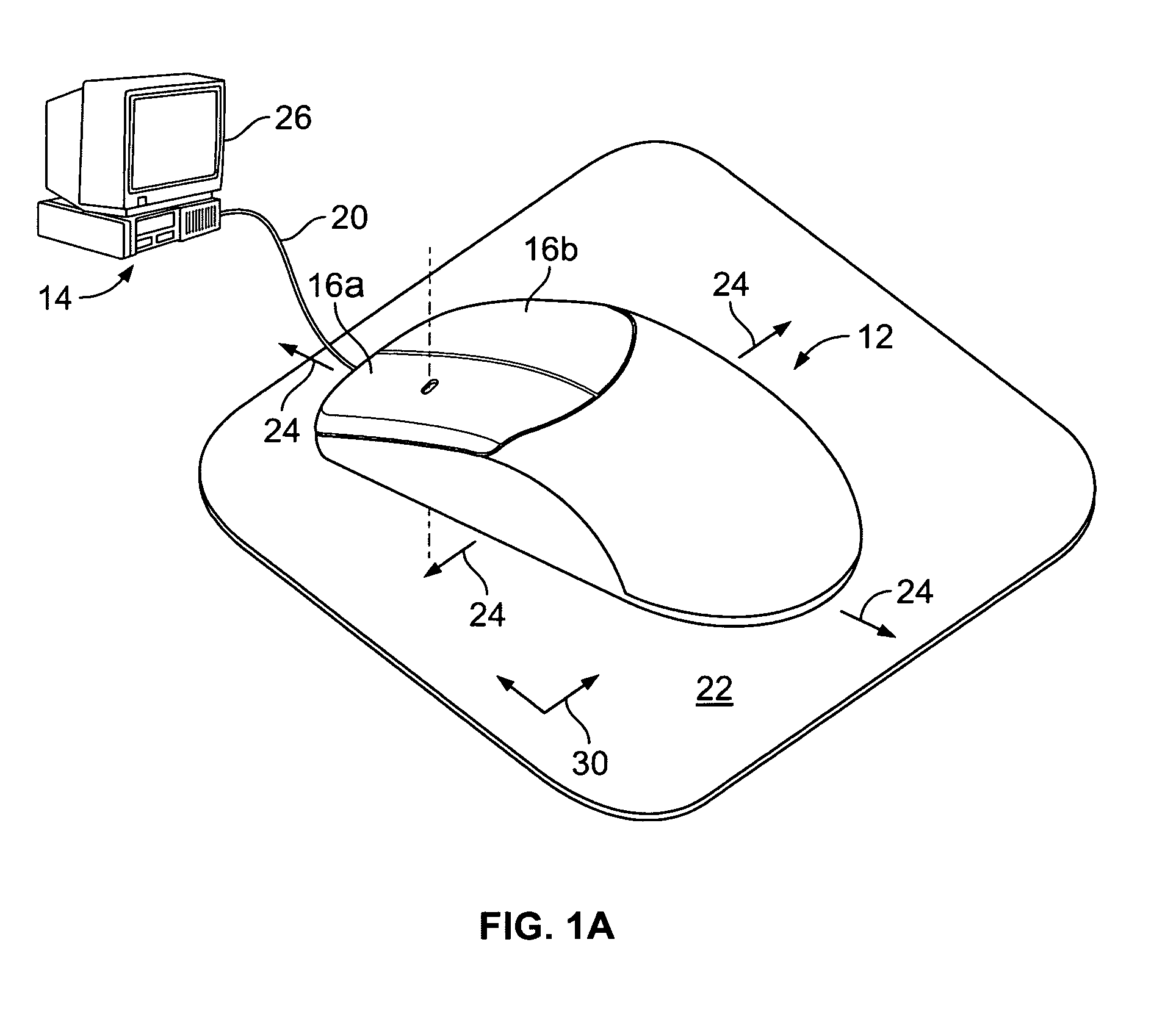 Device and assembly for providing linear tactile sensations