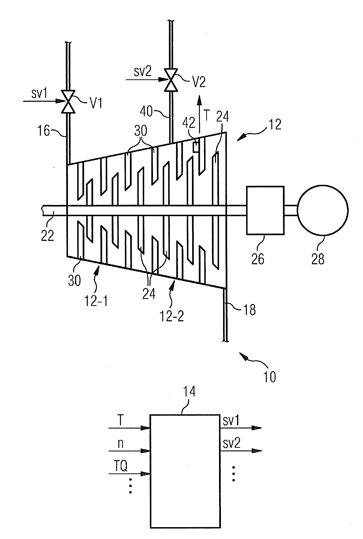 Steam turbine system and method for operating a steam turbine