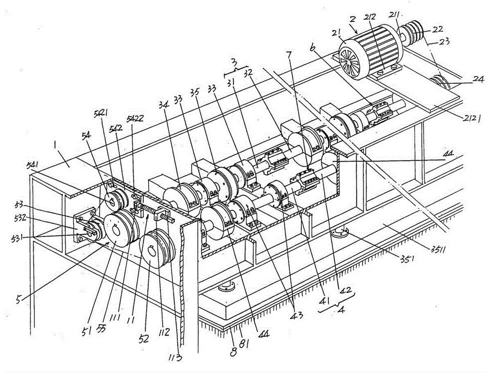 Improved-structure double-shaft needling machine