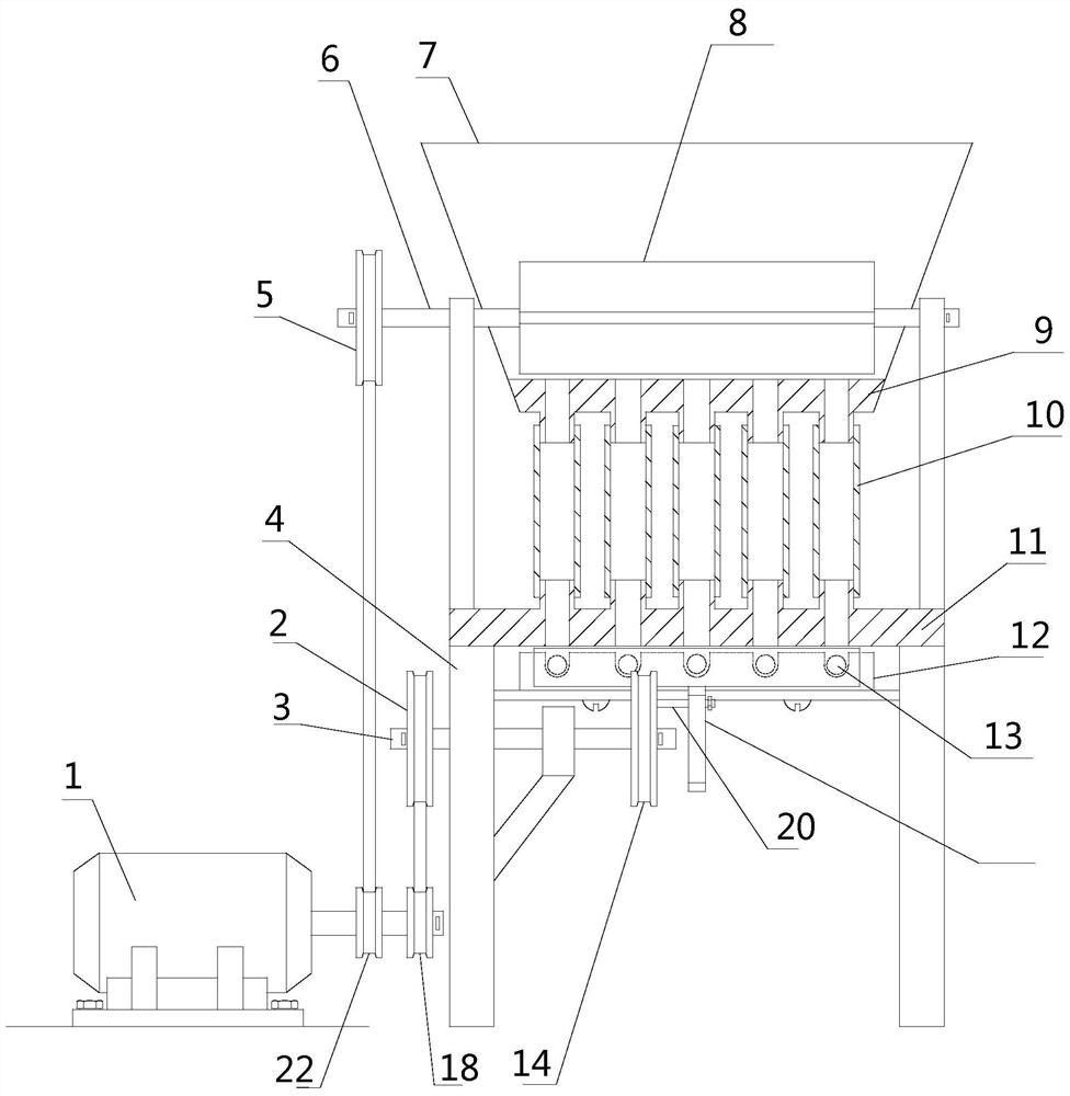 A device for cracking gorgon seeds