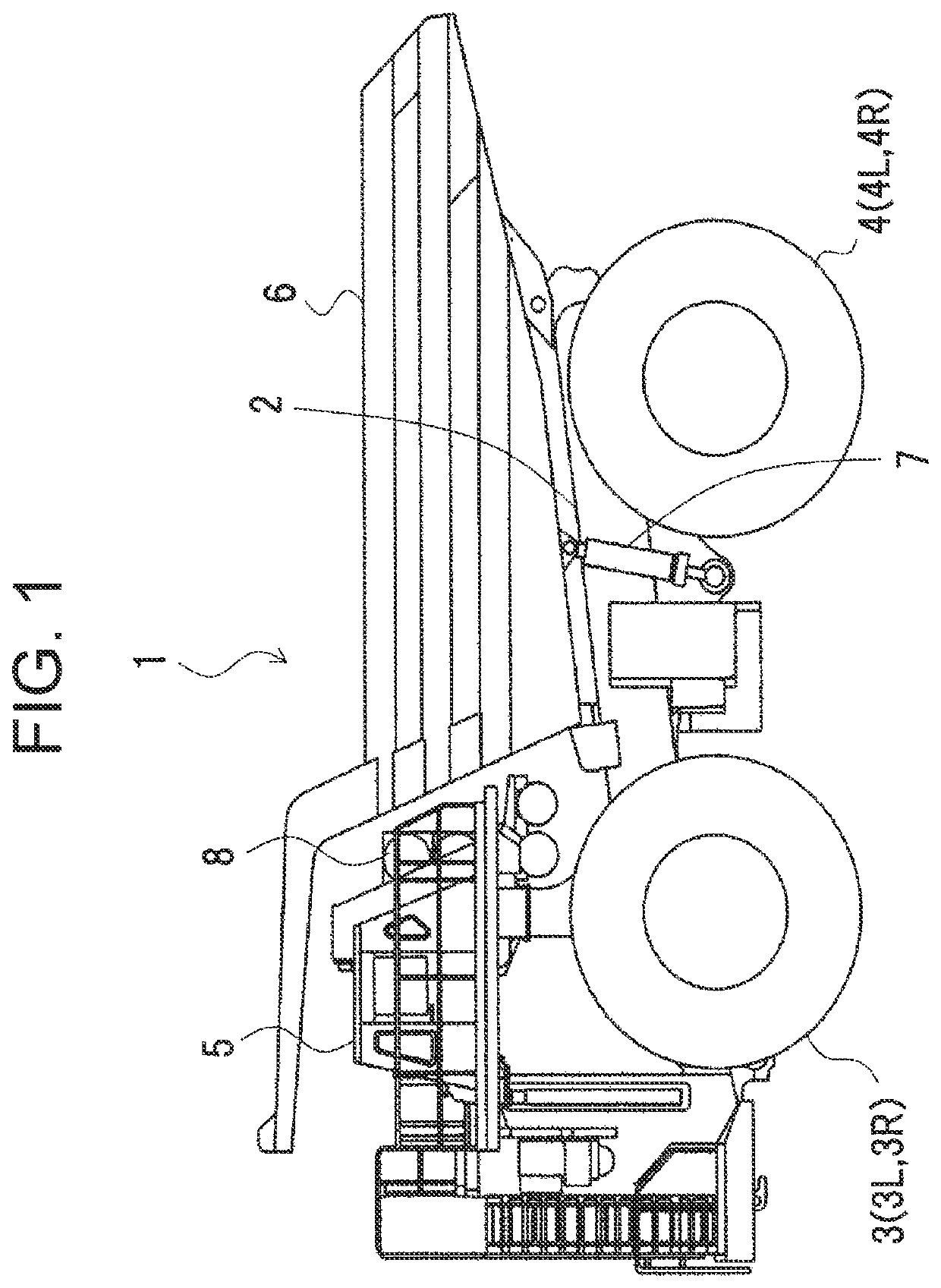 Regenerative braking device and dump truck