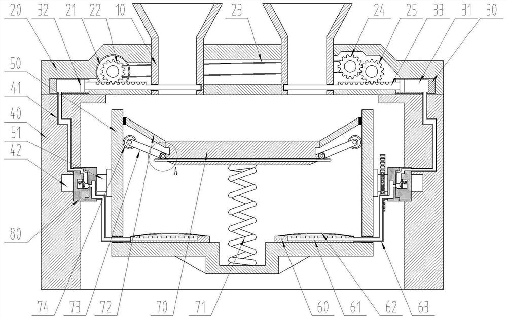 Neodymium iron boron waste continuous blanking device and method