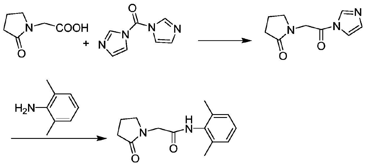 Preparation method of drug nefiracetam for treating Alzheimer's disease