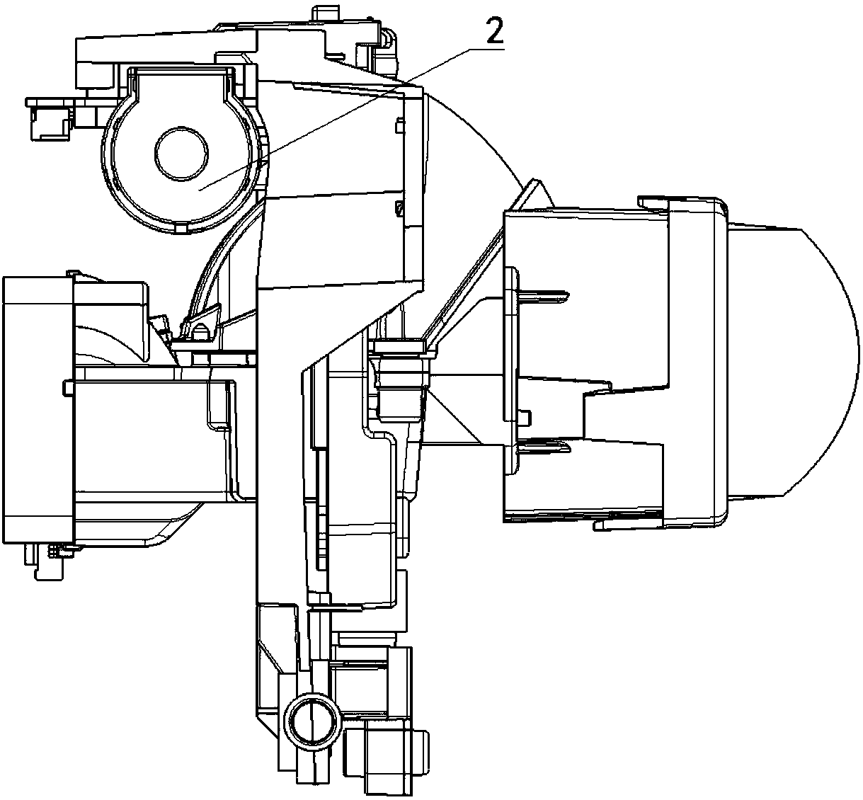 Headlight led far and near light integrated pes unit with adb function