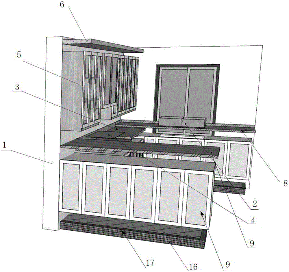 Stable environment-friendly easy-to-use integrated cupboard